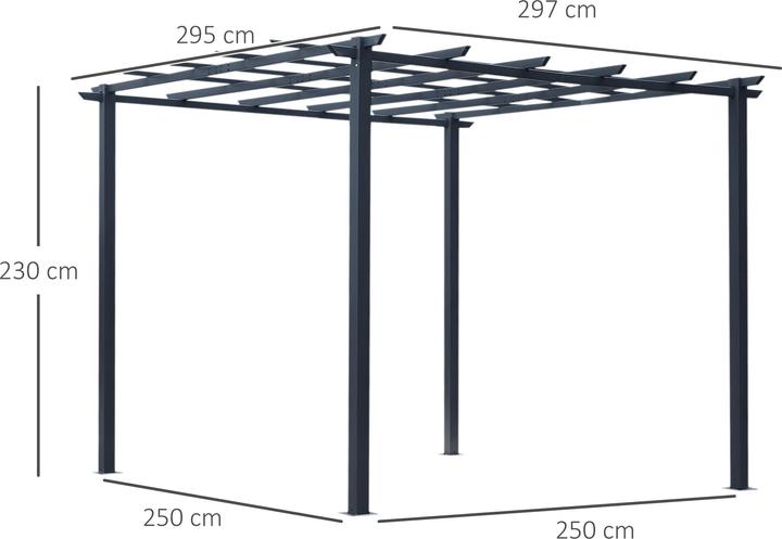 Actual product image Outsunny Rosenpavillon (300 cm, 300 cm)