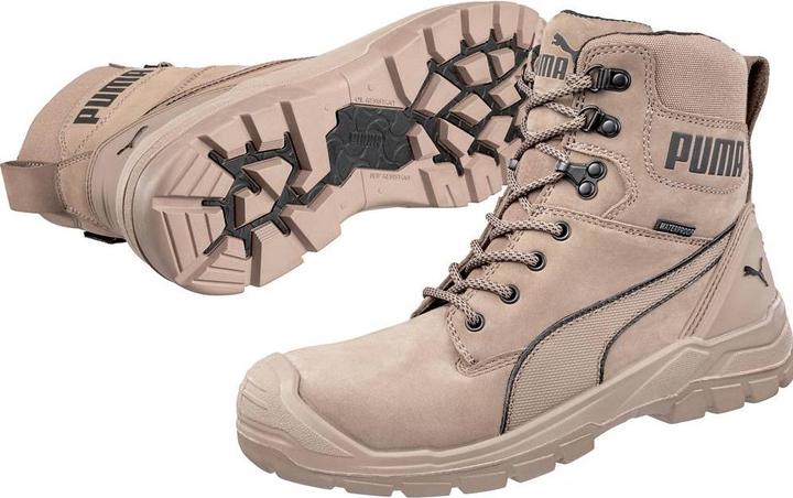Produktbild Puma Sicherheitsstiefel CONQUEST STONE HIGH Grösse 43 stone S3 CI HI HRO SRC DIN EN ISO 20345 Nubukleder (S3, 43)
