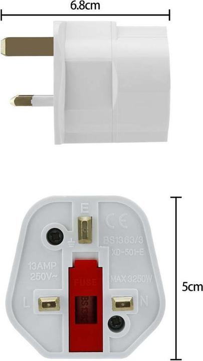 Image du produit Intirilife Kit de 4 adaptateurs de prise UK type G vers EU