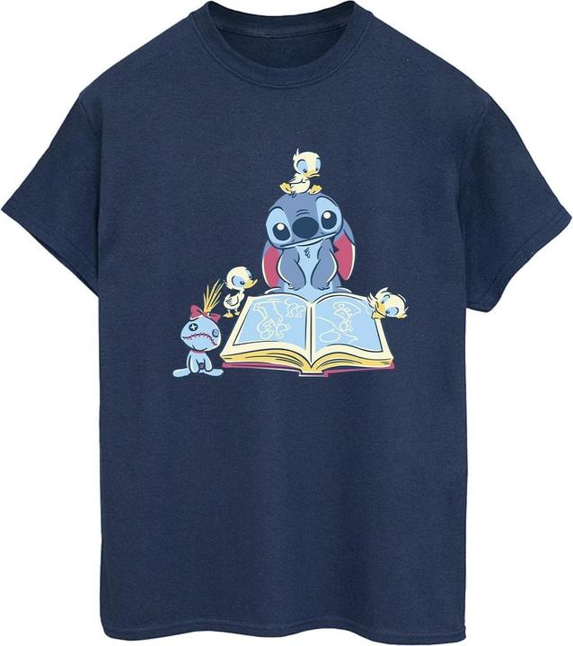 Image du produit Disney - T-shirt LILO & STITCH READING A BOOK - Femme (XL)