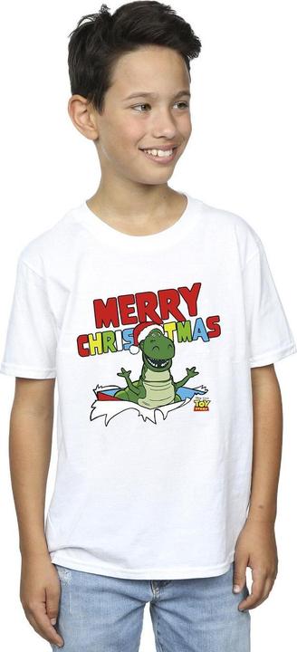 Actual product image Disney Boys Toy Story Rex Christmas Burst T-Shirt (128)
