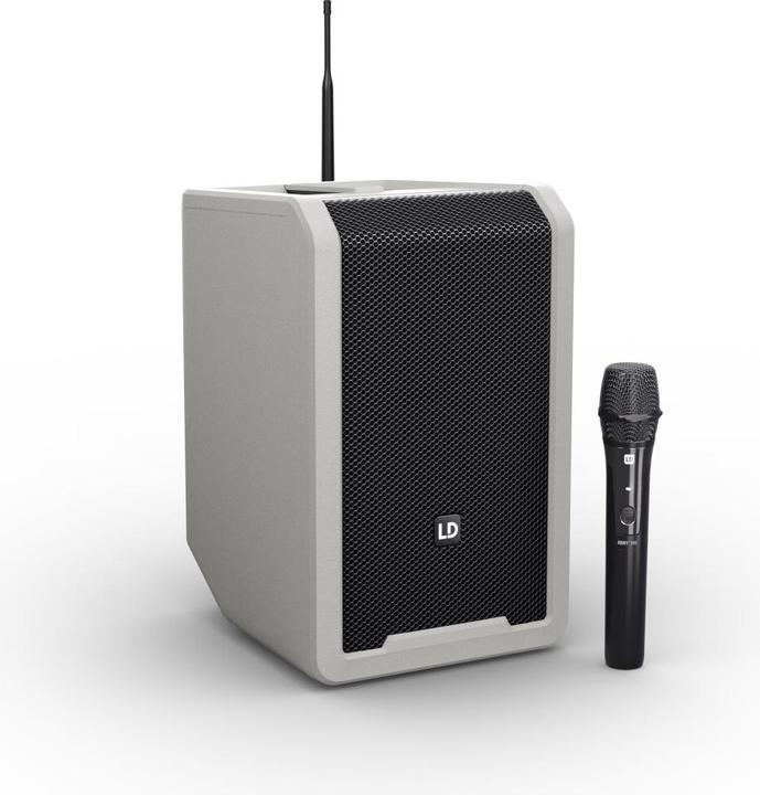 Produktbild LD Systems ANNY® 8 HHD B8 G - Tragbarer Bluetooth® PA-Lautsprecher mit Akku, Mixer und 1x Funkmikrofon, Urban (Aktiv)