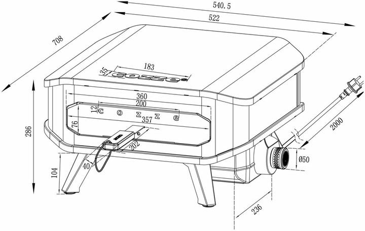 Produktbild Cozze Pizzaofen 13” (Pizzaofen Elektro)