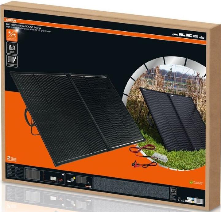 Actual product image Osram BATTERYcharge SOLAR 200W Monokristallines Solarmodul 200 W 12 V, 5 V (200 W, 10.50 kg)