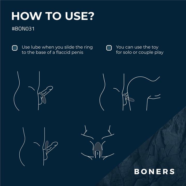 Image du produit Boners Anneau vibrant pour pénis (3.20 cm)