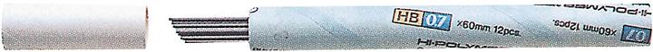 Pentel Pencil leads Super 0.7mm C727-HB black/12 pieces (0.70 mm, HB, 12 x)