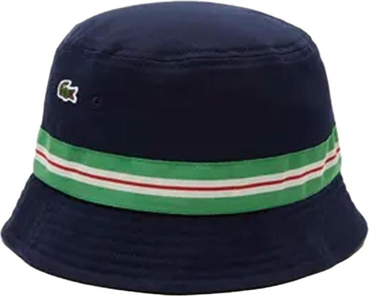 Actual product image Lacoste Unisex Adult Stripe Logo Bucket Hat (M)