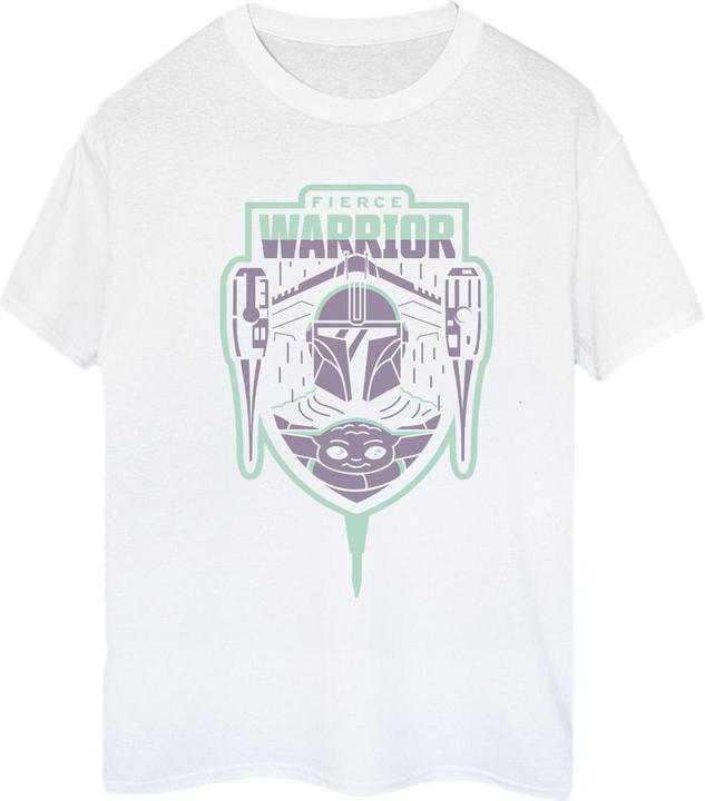 Immagine prodotto Star Wars The Mandalorian Fierce Warrior Patch Maglietta Ampia Donna (3XL)
