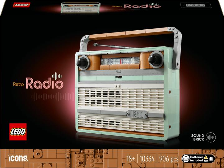 Productafbeelding LEGO Retro draagbare radio (10334, LEGO Icons, LEGO Zeldzame Sets)