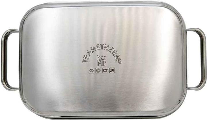 Produktbild WMF Dampfgarer Bräter 3,5l Glasdeckel Garblech Vitalis Compact Edelstahl (Bräter + Schmortopf, Edelstahl)