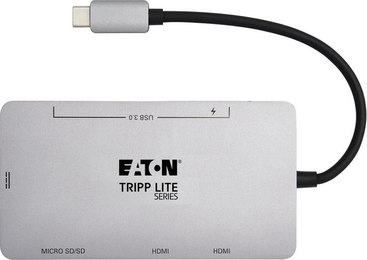 Produktbild Eaton USB-C Dock Dual Display - 4K 60Hz HDMI USB 3.2 Gen 1 USB-A Hub Memory Card 100W PD C (USB-C, 2 Ports)
