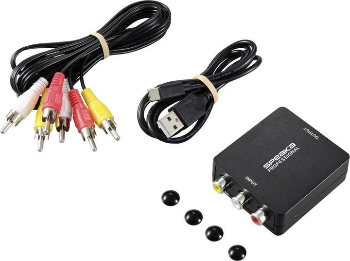 Image du produit SpeaKa Professional Convertisseur AV (RCA - HDMI) 1920 x 1080 pixels (Convertisseur de caméra)