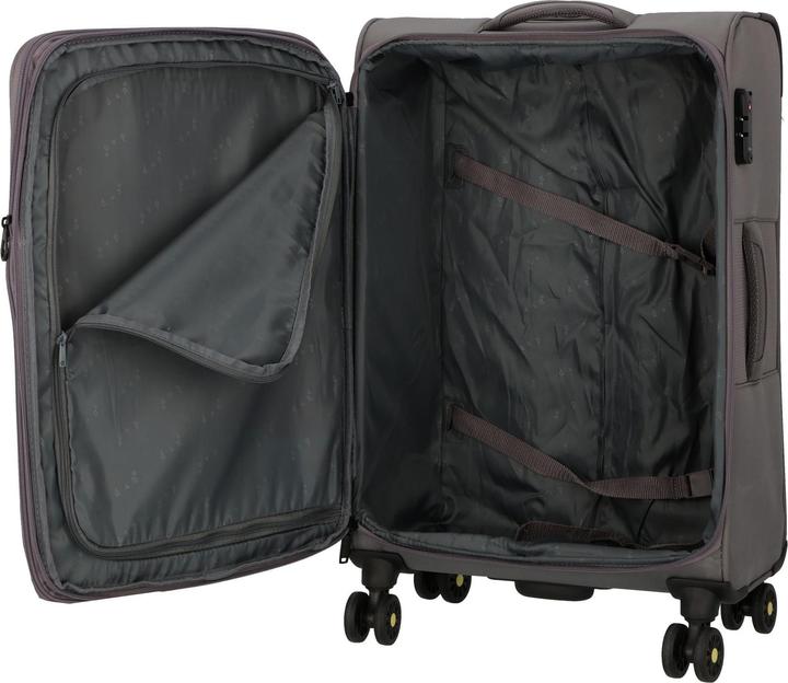 Actual product image D&N Travel Line 9704 4-wheel trolley M 68 cm with expansion fold (75 l, M (50 - 90l))