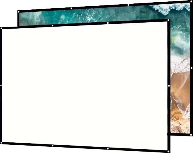Produktbild PhoneLook Doppelseitige 16:9 Projektionsleinwand mit pflegeleichtem, bügelbarem Stoff (120 Zoll, 305 cm) (120", 16:9)