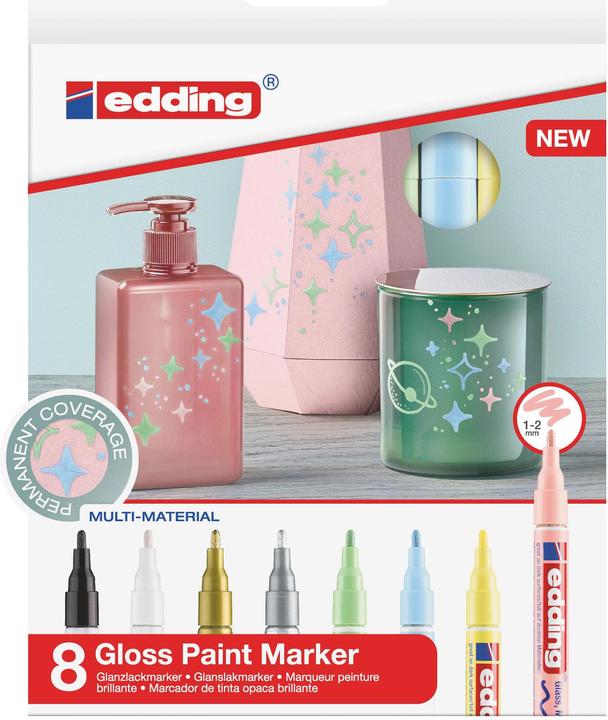 Pastellgrün, Pastellrosa, Pastellblau, Schwarz, Pastellgelb, Weiss, Gold, Silbern
