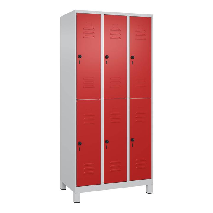 Image du produit C+P Vestiaire double Classic Plus, largeur de compartiment 30 cm, avec pieds