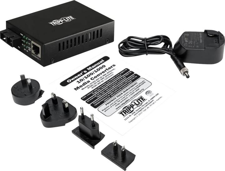 Actual product image Eaton Gigabit Multimode Fibre to Ethernet Media Converter 10/100/1000 SC International Pow