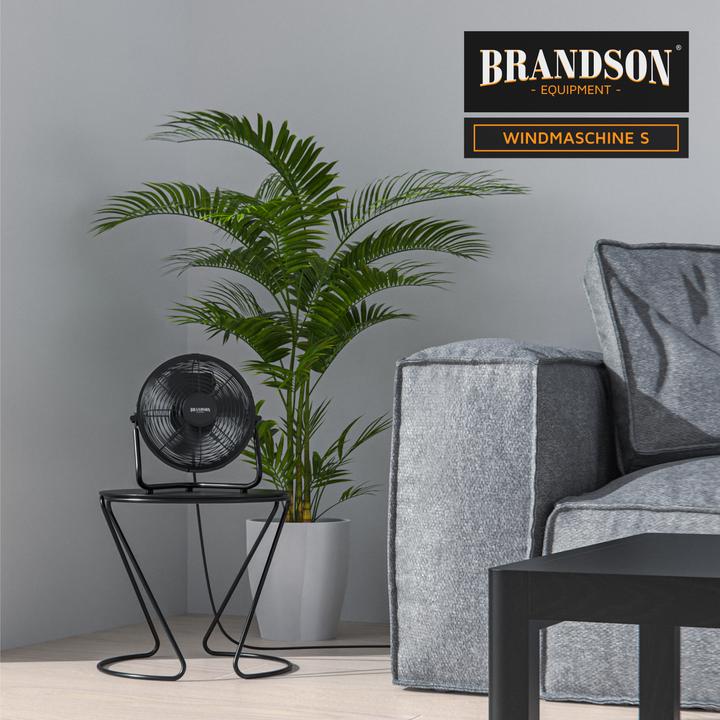 Image du produit Brandson Machine à vent 23,5cm Ø, ventilateur de sol, métal, tête de ventilateur inclinable, ventilateur (55 dB)