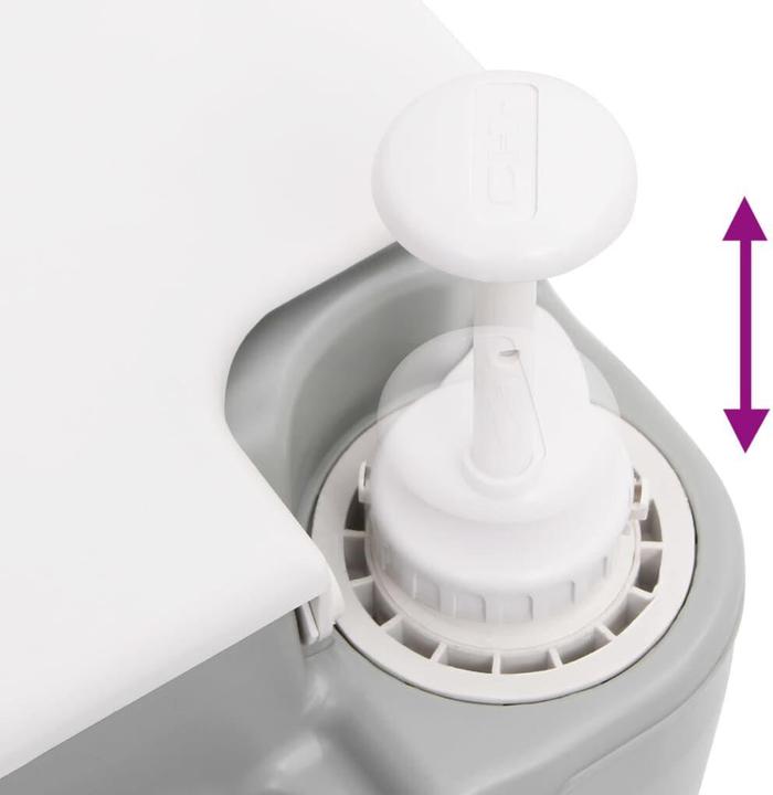 Produktbild VidaXL Camping-Toilette Tragbar Grau und Weiss 20+10 L HDPE