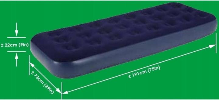 Productafbeelding Avenli VLOERMATTRESS VOOR 1 PERSOON 191x73x22CM MET POMP 2IN1 24040