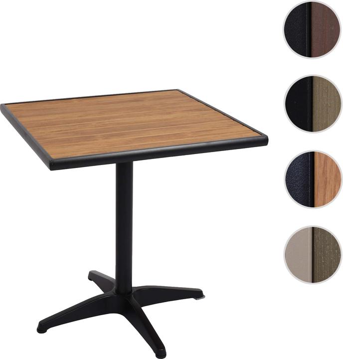 Produktbild Mendler Gartentisch HWC-J95, Balkontisch Bistrotisch, Gastronomie Outdoor-Beschichtung Aluminium Polywood - (70 cm)