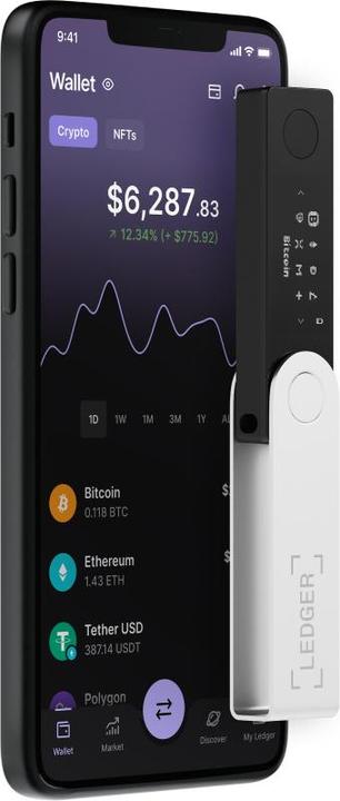 Immagine prodotto Ledger Nano X - Nero onice (Litecoin, Zcash, Dash, Bitcoin, Vertcoin, Neo, Ether, Ubiq, Ethereum Classic, Bitcoin Cash, Stellar, Komodo)