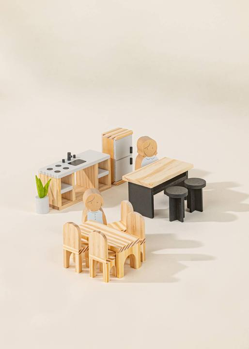 Produktbild Coco Village Puppenhaus Küchenmöbel & Zubehör (12 Stück)