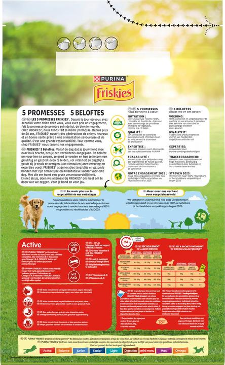 Nutritional values and ingredients Friskies Active (Adult, 1 pcs., 3000 g)