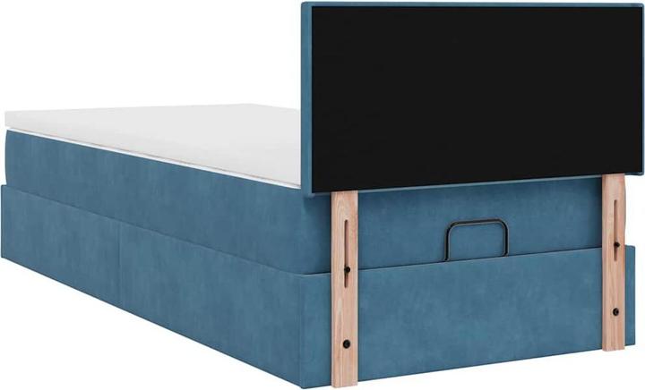 Immagine prodotto VidaXL Ottomana con materasso blu scuro 90x200 cm in velluto (90 x 200 cm)