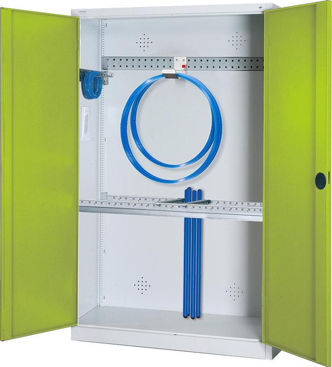 Produktbild C+P Modul-Sportgeräteschrank mit Grundausstattung (HxBxT: 195x120x50 cm, mit Vollblech-Flügeltüren)