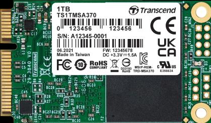 Produktbild Transcend MSA370 (1000 GB, mSATA)
