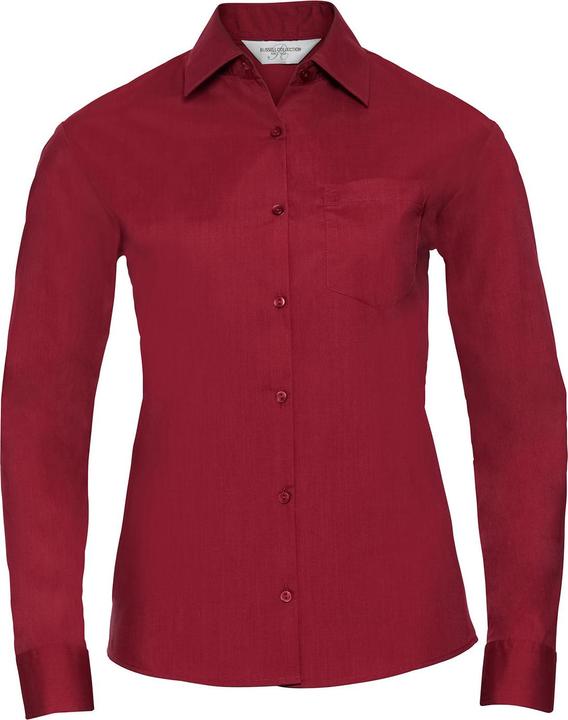 Actual product image Russell Womens/Ladies Poplin Easy-Care Long-Sleeved Shirt (3XL)