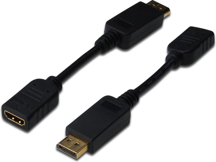 Productafbeelding Digitus DisplayPort adapterkabel, 0,15m (0.15 m, DisplayPort, HDMI)