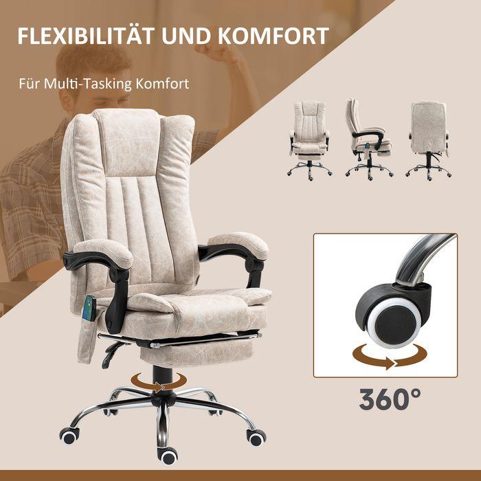 Produktbild Swisshandel24 Bürostuhl mit Vibrationsmassage, Ergonomischer Schreibtischstuhl, Liegefunktion