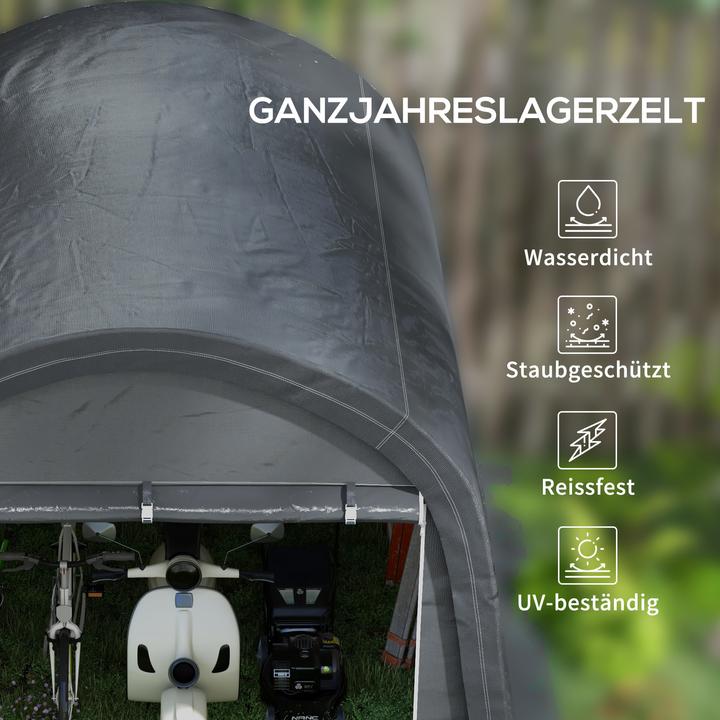Produktbild Outsunny Gerätezelt mit zwei Reissverschlusstüren