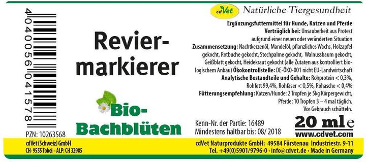 Actual product image cdVet Organic brook flowers territory marker (1 pcs., 60 g)