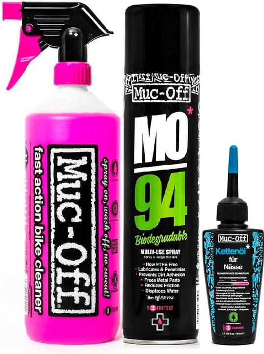 Immagine prodotto Muc-Off Lavare, proteggere e lubrificare (1450 ml, Olio per catene, Pulitore per biciclette, Set di cura)