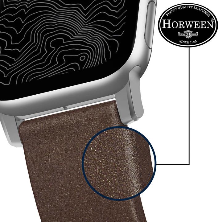 Immagine prodotto Nomad Cinturino del connettore moderno (44 mm, Cuoio, Acciaio inossidabile)