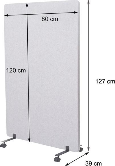 Image du produit Mendler Cloison acoustique, écran de bureau Séparateur de pièce Panneau d'affichage, double paroi