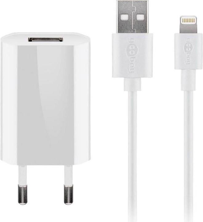 Image du produit Goobay Chargeur USB A Slim avec Câble Apple Lightning (5 W)