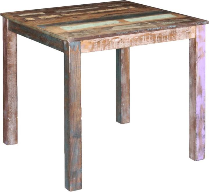 Actual product image VidaXL Esstisch Altholz 80x82x76 cm,Farbe: Mehrfarbig,Material (80 x 82 x 76 cm)