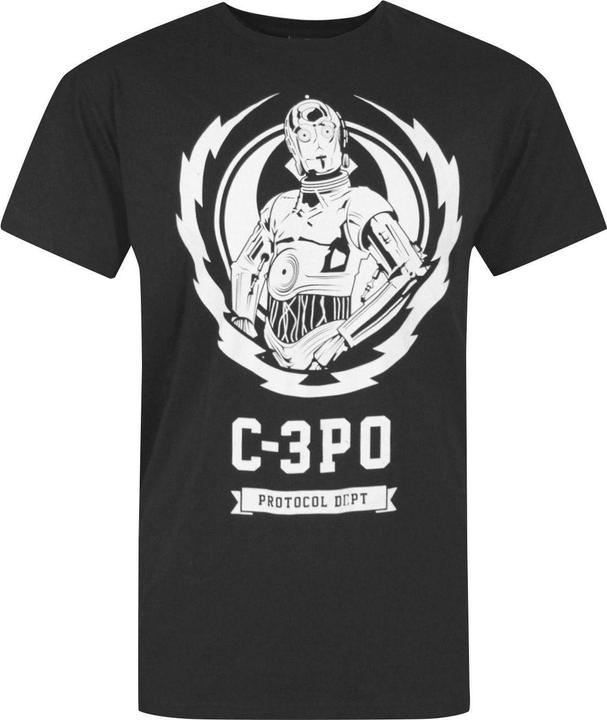 Produktbild Star Wars offizielles C3PO Lightning Crest TShirt (L)