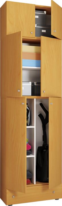 Immagine prodotto VCM Holz Besen Putzschrank Lona mit Drehtüren Schublade Aufsatz (70 x 39 cm)
