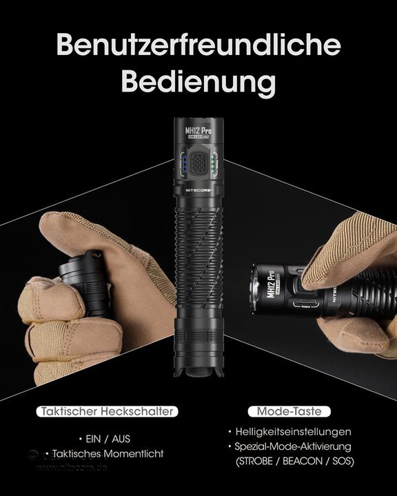 Produktbild Nitecore MH12 Pro - 3300 Lumen, UHi 40 LED (13.80 cm, 3300 lm)