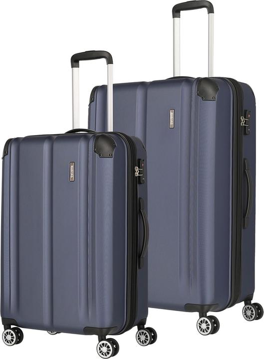 Actual product image Travelite Suitcase set 2pcs. navy (194 l, M (50 - 90l), L (90 - 115l))