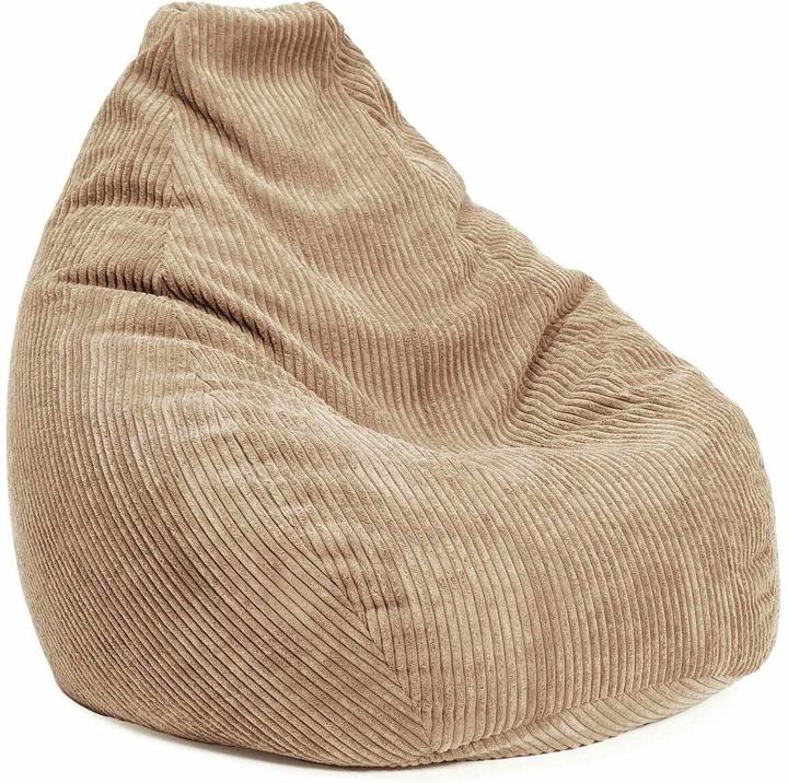 Actual product image Lumaland Beanbag Giant Cord 400 L, beige, depth: 30