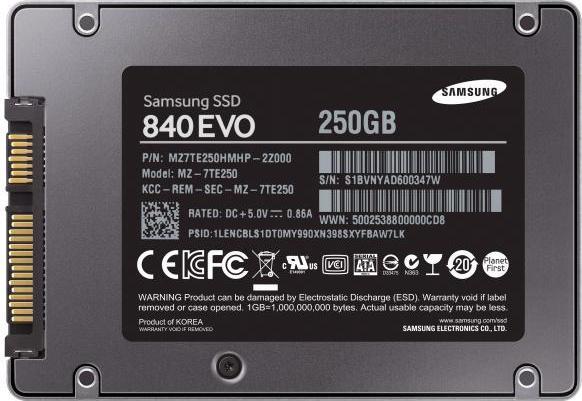 Produktbild Samsung 840 EVO Basic (250 GB, 2.5")