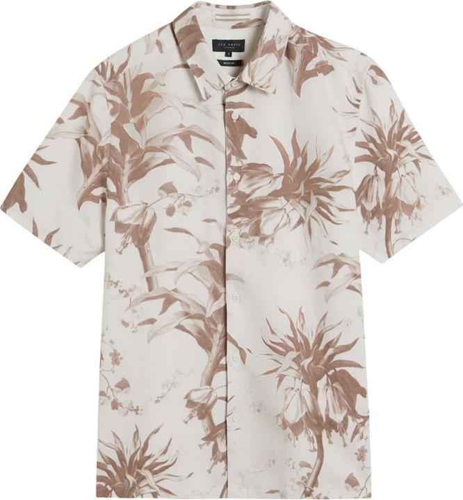 Actual product image Ted Baker Unisex Adult Belmar Linen Blend Short-Sleeved Shirt (M)