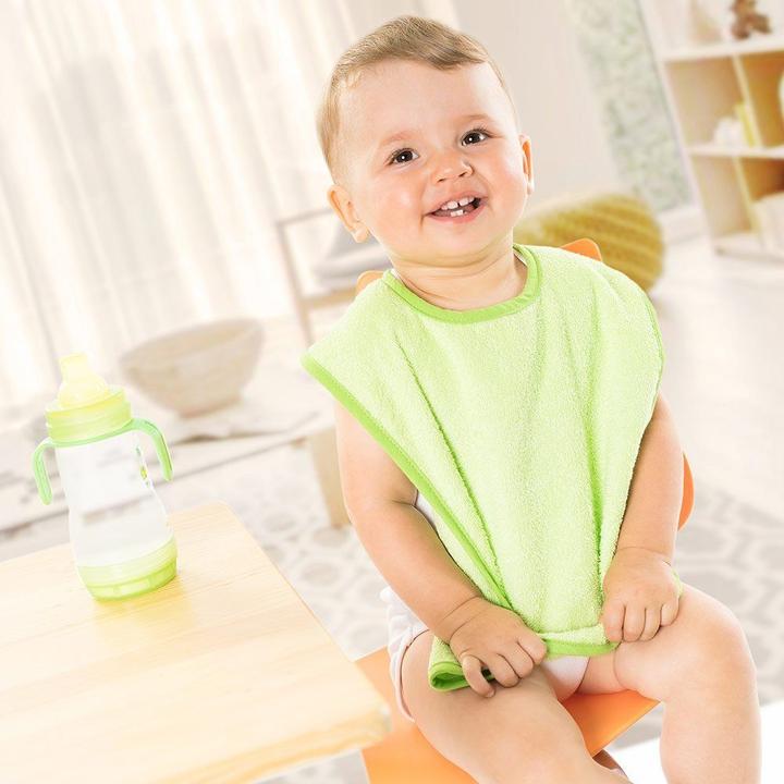 Actual product image Bib set of 2 giant bibs with press studs - ocean lime