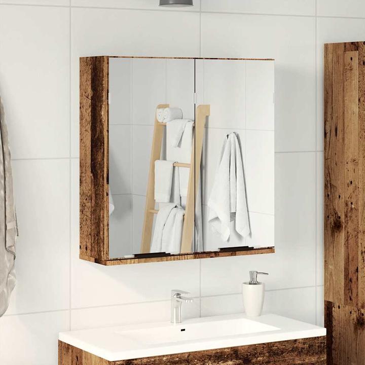 Immagine prodotto VidaXL Bad-Spiegelschrank Altholz-Optik 64x20x66,5 cm Holzwerkstoff